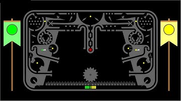 Spin the Gear 2 - Yellow vs Lime - Algodoo Marble Race