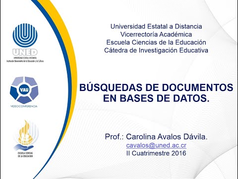 Búsquedas efectivas de documentos en bases de datos para investigación educativa