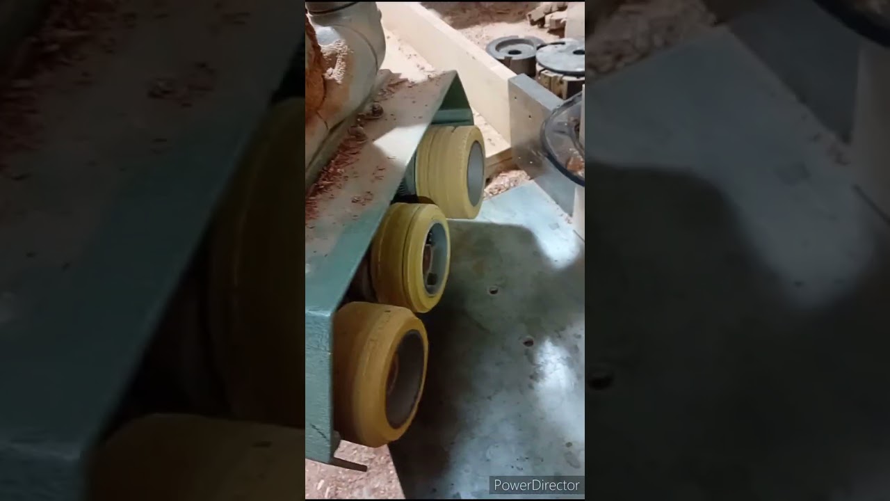 spindle moulder machining the profile for timber windows