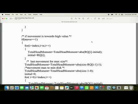 OS Lab || C Program to implement C-SCAN Disk Scheduling || Operating ...