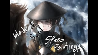 Speed painting  Blade and Soul劍靈 블레이드앤 소울  자캐 스피드페인팅