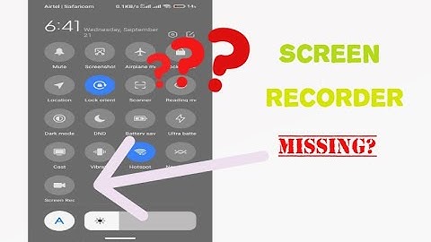 How to Recover Missing Screen Recorder Button on Redmi Xiaomi 10 A : Missing Screen Recorder Fixed.