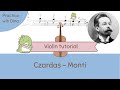 Czardas csrds  v monti violin tutorial  play along  playing partner