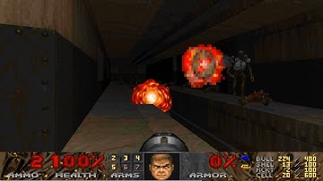 Doom Demonfear (1999) MAP13: "The Underground" UV Max Speedrun 0:44 100% Kills 100% Secrets
