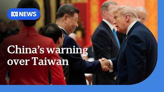 Chinese state media issues warning over Taiwan as Xi hosts dinner for Trump | ABC NEWS