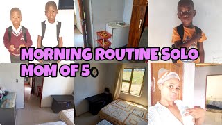 SCHOOL DAY MORNING ROUTINE OF A SOLO MOM OF 5|| BOYMOM|| SAHM|| SOUTH AFRICAN YOUTUBER