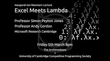 Excel Meets Lambda - Prof Simon Peyton Jones & Prof. Andy Gordon - The Archimedeans × UCCPS