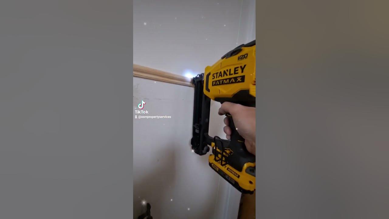 using magnusson laser level and Stanley fatmax pin gun nail gun YouTube