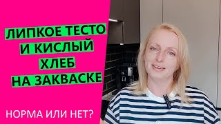 Норма или нет? ЛИПКОЕ ТЕСТО И КИСЛЫЙ ХЛЕБ НА ЗАКВАСКЕ