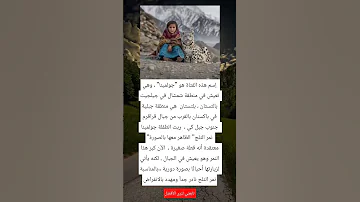 إسم هذه الفتاة هو جولمينا وهي تعيش في منطقة شمشال في جيلجيت بالتستان بلتستان هي منطقة جبلية 