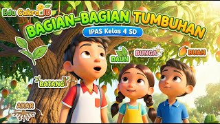Bagian Tubuh Tumbuhan dan Fungsinya | Materi IPAS Kelas 4 SD | Animasi 3D Pohon Mangga 🌳