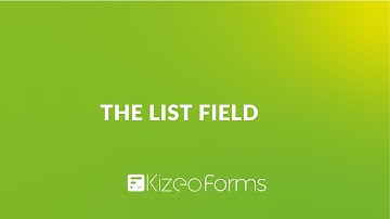 The list field on Kizeo Forms