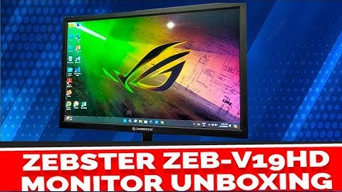 Zebster ZEB-V19HD Monitor Unboxing and Review #monitor #zebronics #gaming