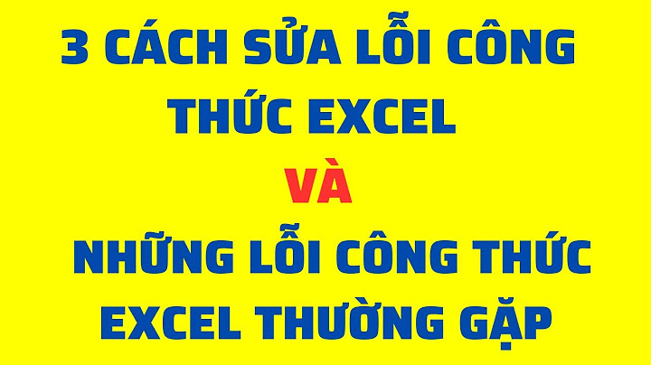 Sửa lỗi excel không tự tính công thức năm 2024