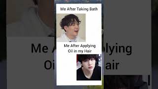 Me after bath &amp; applying oil #suga #shorts