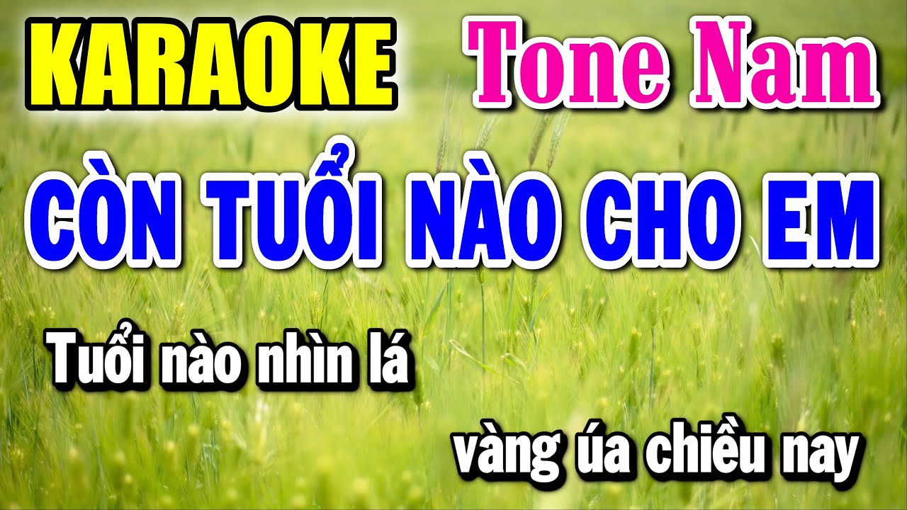 Còn Tuổi Nào Cho Em - Karaoke ✦ Tone Nam ✦ Beat Mới | Yêu ca hát - Love Singing |