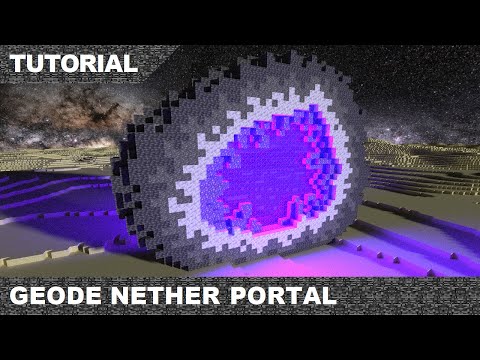 Minecraft Geode Nether Portal Tutorial & Download