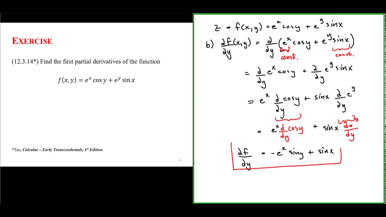 Partial Derivatives Of Cos y And Sin x YouTube Partial Derivatives Of Cos y And Sin x YouTube