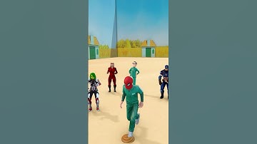 Spiderman Plays Squid Game Step On #shorts #squidgame #marvel