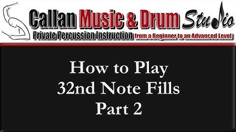 How to Play 32nd Note Drum Fills Part 2 w/Thom Callan