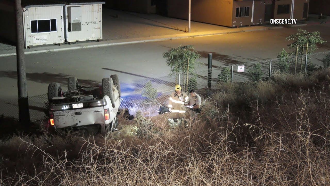 Rollover Crash Leaves One Dead In Jurupa Valley - YouTube