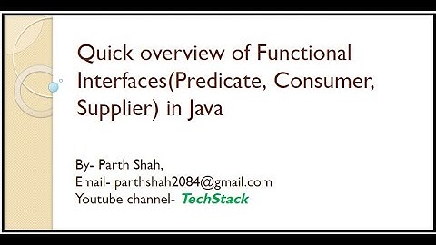 Java Functional Interfaces-Quick Recap