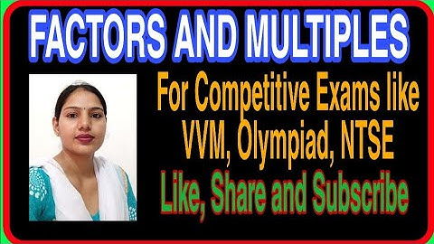 Factors and multiples ||Prime number || composite numbers ||