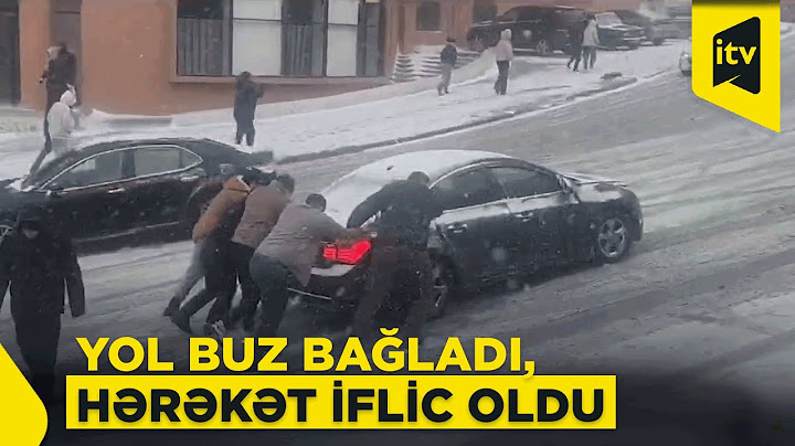DİQQƏT! Güclü qar səbəbindən Bakıda bu yolda hərəkət iflic oldu
