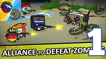 Country balls - Zombie Attack: Gameplay Walkthrough part 1 - Intro & Tutorial (iSO, Android)