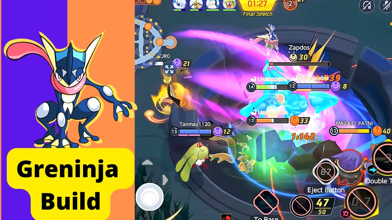 Greninja Build | Pokémon unite | 🤔🤔🤔 | More HP is good ? | - YouTube