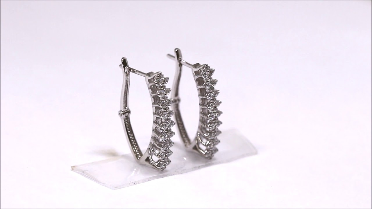 Brinco Argola Cole o Bruges Ouro 18k Branco Zirc nias YouTube