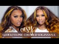 QUICK GLUELESS PRE COLORED: PRE BLEACHED &amp; PLUCKED FRONTAL WIG INSTALL ft  WIGGINS HAIR