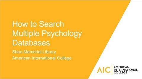 How to Search Multiple Psychology Databases