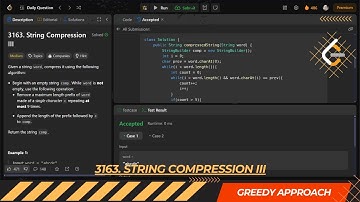 LEETCODE DAILY QUESTION 3163 | String Compression III | Is Kabir Coding #leetcode #datastructure