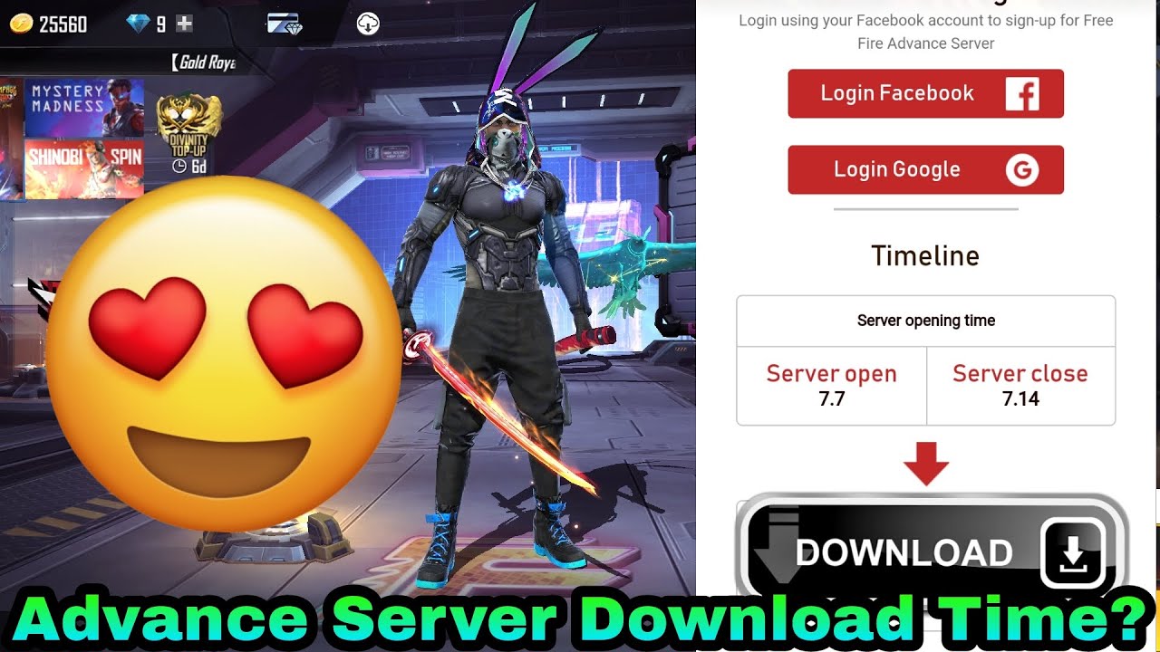 finally FF advance server open download fast FF lover