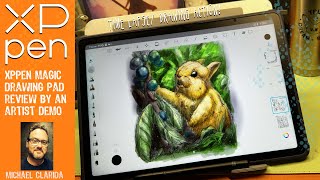 XPPen magic drawing pad review by an artist_drawing demo screenshot 1