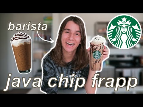 How to Make A Starbucks Java Chip Frappuccino At Home // by a barista