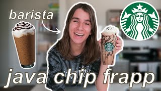 How to Make A Starbucks Java Chip Frappuccino At Home // by a barista