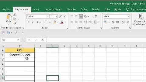 Como colocar pontos e traços do CPF no Excel