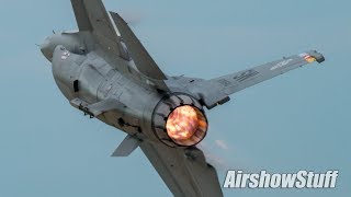 F-16 Mini-Demo (with Pyro) and Heritage Flight - EAA AirVenture Oshkosh 2018