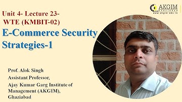 Unit 4- Lecture 23- E-Commerce Security Strategies-1