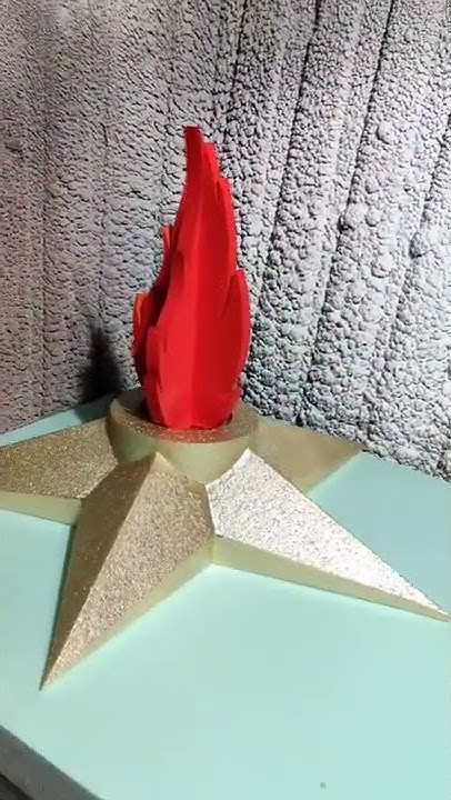 Как вырезать звезду из пенопласта. Звезда "вечный огонь" из пенопласта ...