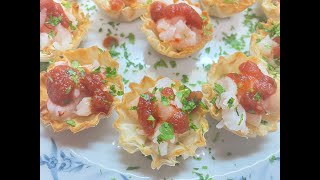 SHRIMP COCKTAIL PHYLLO CUPS