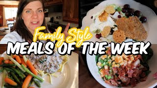 WE'RE EATING AT HOME & IT'S DELICIOUS | Family Style Meals That Don't Take All Day