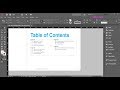 InDesign Tutorial | Automatic Table of Contents