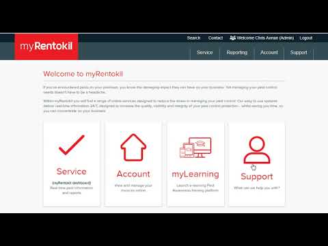 myRentokil - 'How to' understand my landing page