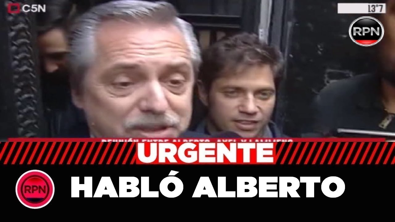 *URGENTE* Habló Alberto Fernández tras el contundente triunfo de ayer alberto fernandez hijo