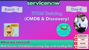ITOM Training -CMDB & Discovery | Batch 1 | Day 6 |Mid Server Installation using Zip and Config file