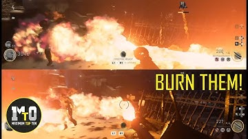 CALL OF DUTY WWII - NAZI ZOMBIES ONLINE SPLIT SCREEN FLAMETHROWER GAMEPLAY (BURN THEM ALL)