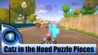 Garfield Kart Furious Racing - All 3 Puzzle Pieces - Catz in the Hood screenshot 5